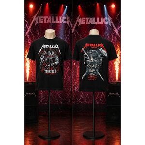 Metallica 2022 Tour T Shirt XL Double Sided Graphic Band Tee Black
